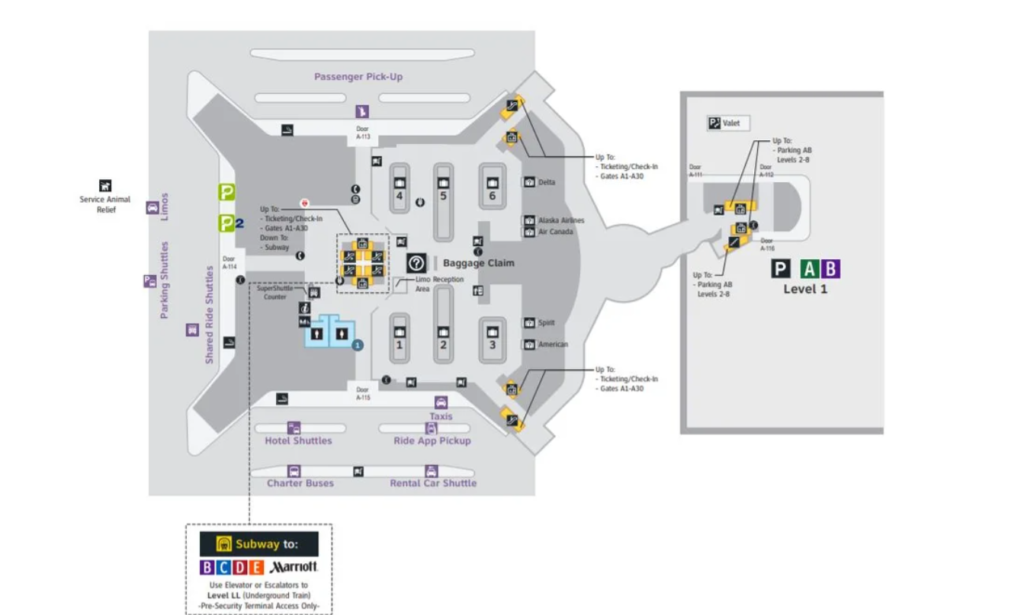 IAH Airport Terminal A Map 2