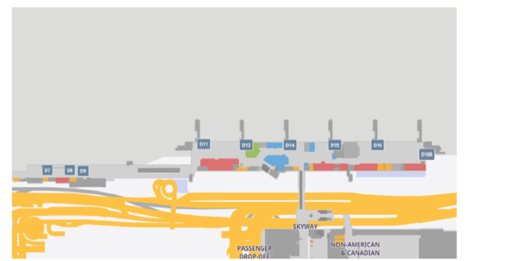 IAH Airport Terminal D Map 2