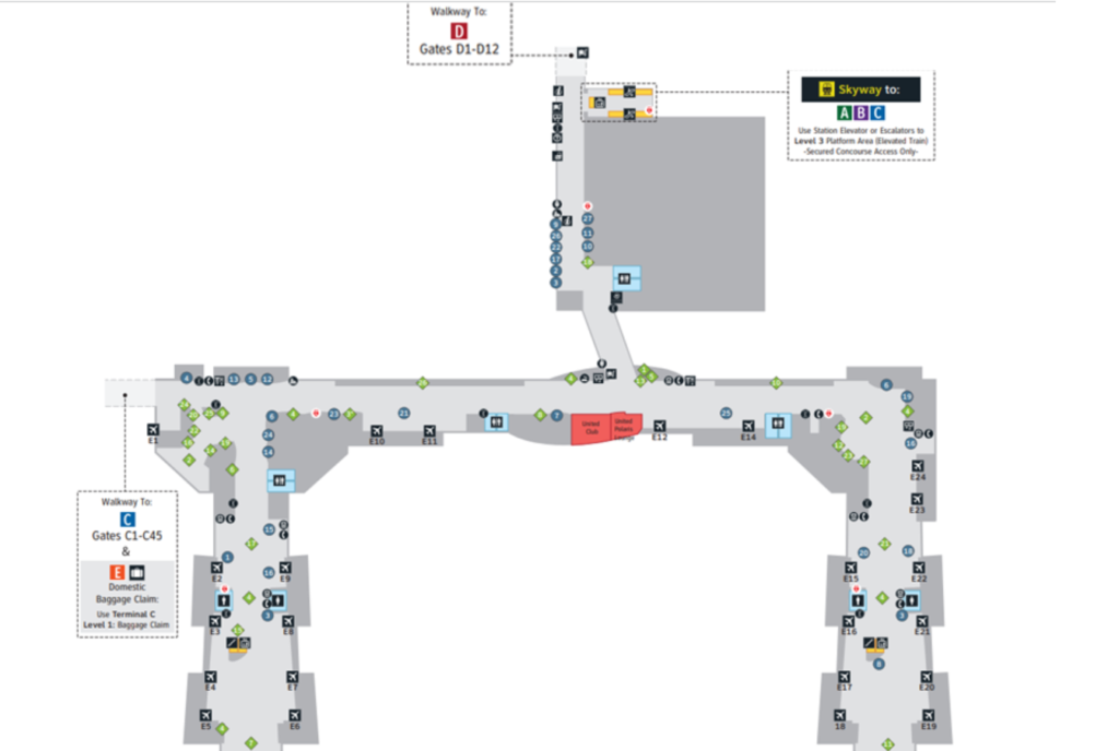 IAH Airport Terminal E Map